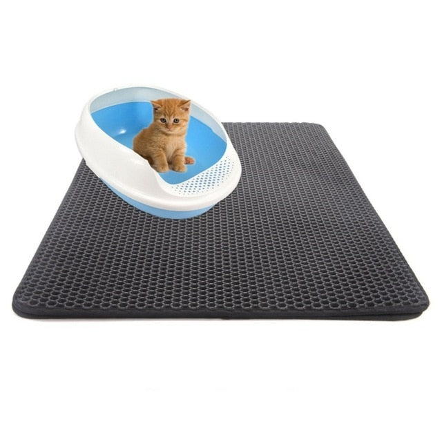 Cat Litter Mat 45*30cm Pet Cat Litter Box Litter Trapping Mat